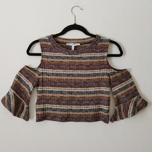 Knit Cold-Shoulder Top